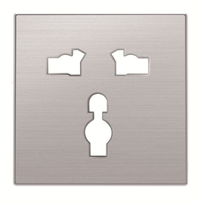 Накладка розетки 8139, серия SKY, цвет нержавеющая сталь | 2CLA853900A1401 | ABB